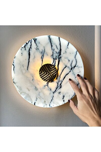 Y19 DESIGN Art Deco Aplik Beyaz/Gri