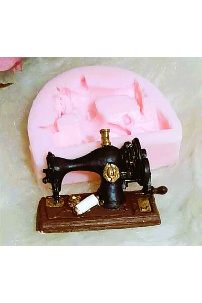 morlalem m Pano Süsü Terzi Dikiş Makinası Magnet Silikon Kalıp K-772, Kokulu Taş Sabun Alçı Mum Kalıbı