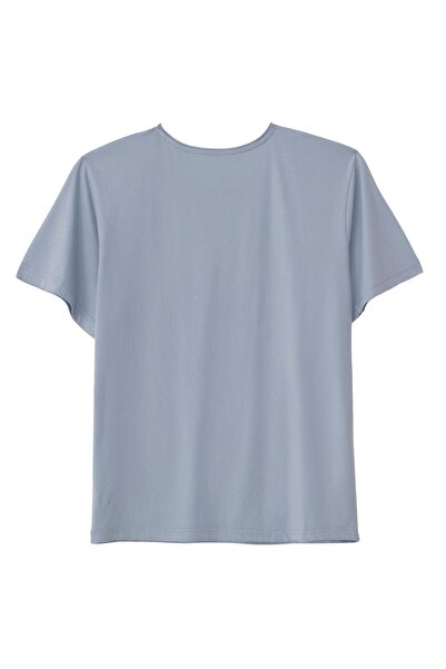 Nors Μπλουζάκι με κανονικό χαλαρό γιακά - Ανοιχτό μπλε