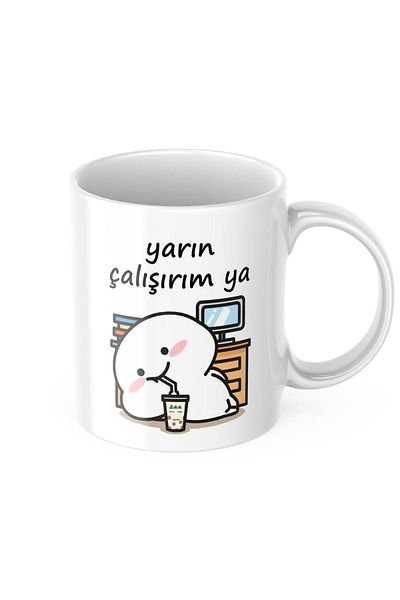 TakeTshirt أنا أعمل غدا يا كوب كوب مضحك مكتوب هدية كوب شاي القهوة