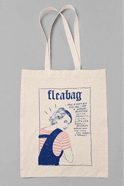 Kio Tasarım Fleabag Bez Çanta Kanvas Baskılı Iş Arkadaşı Yılbaşı Yeni Yıl Doğ...