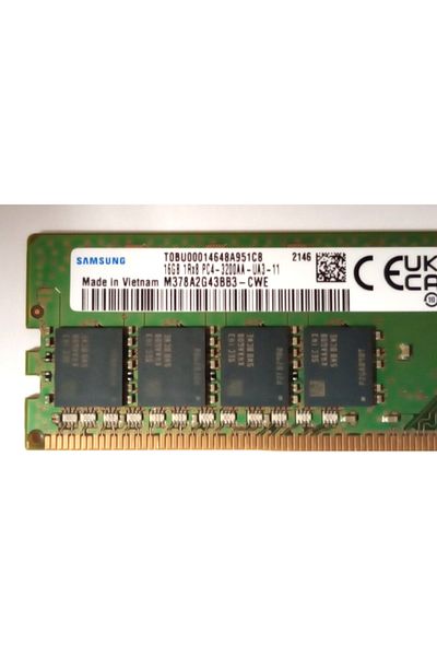 Samsung DDR4 3200MHz 16GB DIMM RAM - PC4-3200AA-UA3 M378a2g43CB3-CWE Desktop Memory