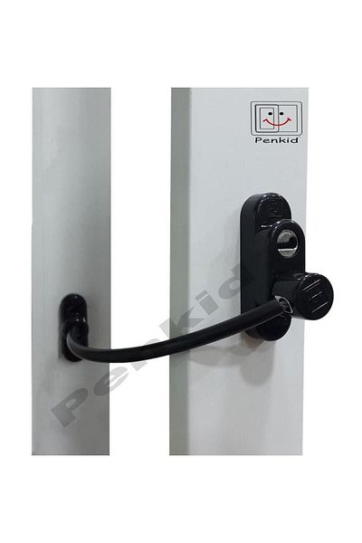 Penkid White PVC Window Safety Child Security Lock With Steel Rope