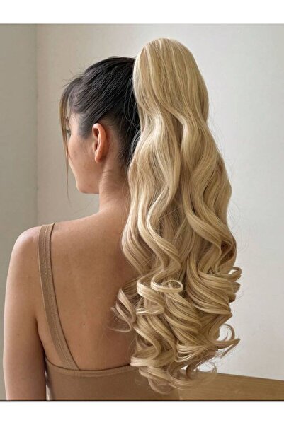 AKOLİFE Доре жълта катарама с конска грива - текстура от естествена коса