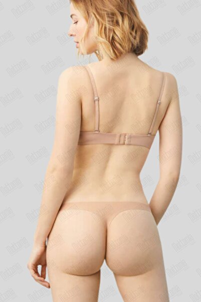 mottomia Premium Kalite Soft Touch Seamless Ultra Yumuşak Lazer Kesim Tanga Külot Ten Ve Beyaz - 2'li Set