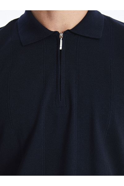 LC Waikiki Ανδρικό πλεκτό πουλόβερ LCW Polo Neck με κοντό μανίκι