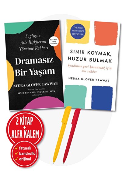 Butik Yayınları NEDRA GLOVER TAWWAB 2 KİTAP SET (Dramasız Bir Yaşam+Sınır Koy...