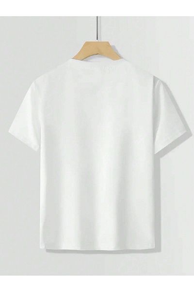 PALPİTO White Baoxinren Printed Boy's T-shirt & Shorts Set