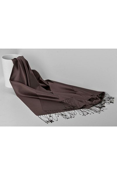 ARMANDA Silk Shawl - 100% Silk Shawl Brown