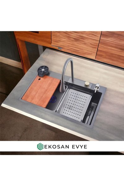 Ekosan Akıllı Evye Seti Şelale Evye 7546 Şelale Evye