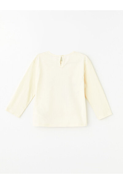 LC Waikiki LCW Baby Girl - Crew Neck and Long Sleeve Printed T-Shirt