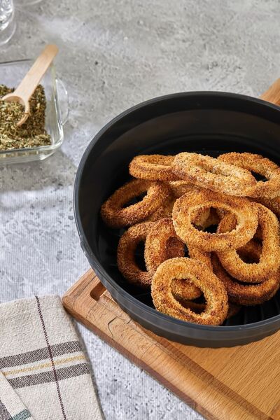 Pembishayatlar قالب مقلاة هوائية من السيليكون المقاوم للحريق 2x - تصميم دائري...