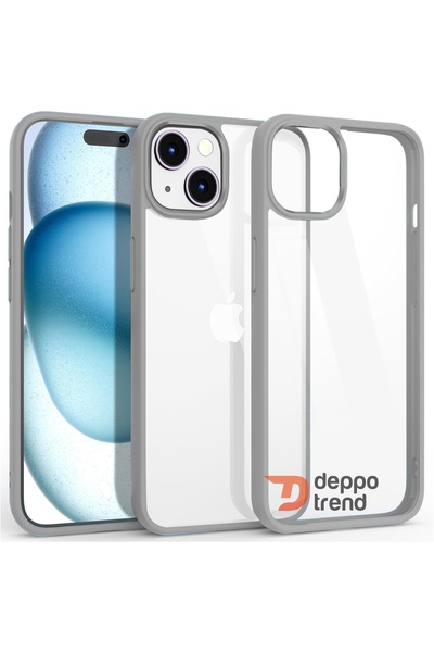 Deppo Trend حافظة متوافقة مع هاتف iPhone 13، غطاء سيليكون واقٍ معدني مقاوم لل...