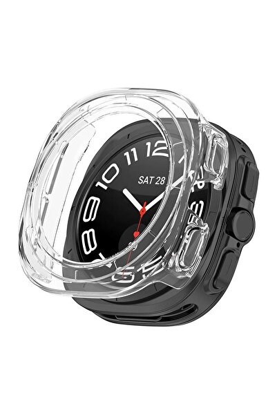 Microsonic Samsung Galaxy Watch Ultra Kılıf 360 Full Round Soft Silicone Şeffaf