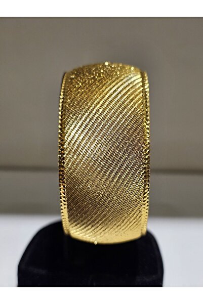 imitasyon dünyası 22AYAR Altın Kaplama Yan Zemin Nokta Mega Model Bilezik 1 Adet  3cm Genişlik