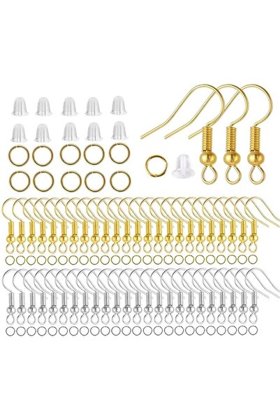 HASAN ERDOĞAN مجموعة أقراط بخطاف مكونة من 400 قطعة بلونين