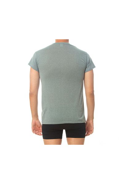 Burak Askeri Malzeme 12 Pieces Air Force Gray Color Short Sleeve Round Collar Paid Novice Soldier Set Cotton Undershirt