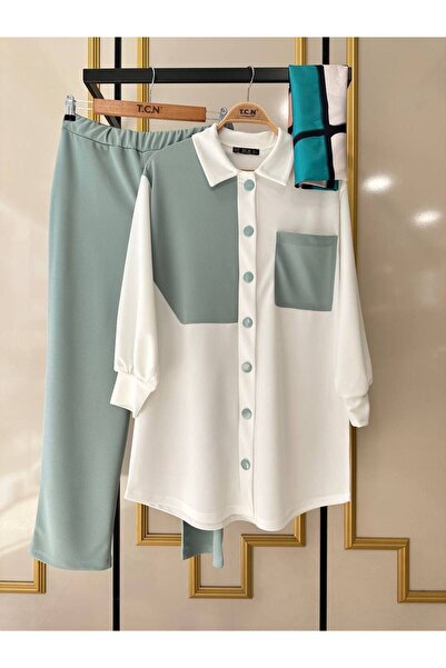 asyadabutik Σετ πουκάμισο και παντελόνι με μονή τσέπη