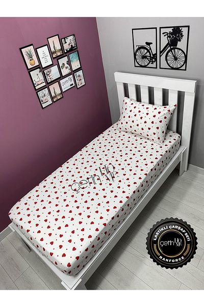 Çetinhome Fabric Fitted Sheet Set 3 Different Sizes Single