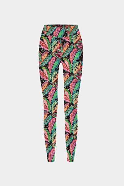 Vatkalimon Kadın Desenli Yüksek Bel Tayt