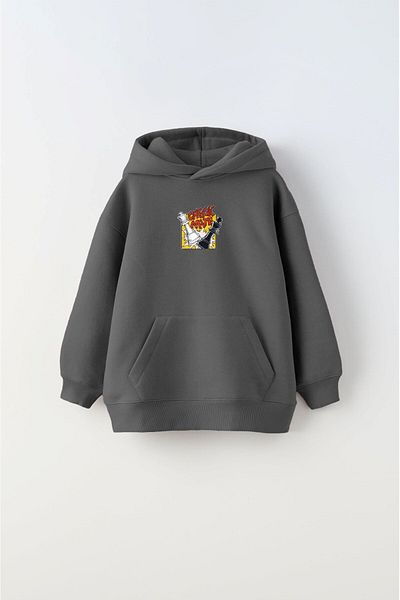 The Champ Clothing Унисекс детски суичър с качулка и щампа „Полярно шахматно“
