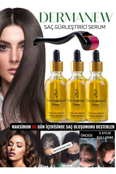 dermanew hair Dermanew Kadın Saç Gürleştirici Serum - Sac Cıkartıcı - Saç Dök...
