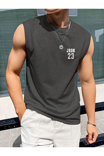 FAVORİST JRDN23 Basketbol Giyim Spor Giyim Sıfır Kol Oversize T-SHİRT