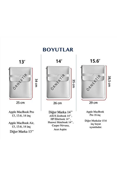 YOUC Design Αδιάβροχη θήκη φορητού υπολογιστή 13' & 14' & 15,6' ιντσών Vegan δερμάτινη τσάντα