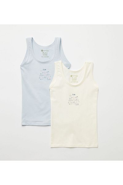 natuline Girl's FUN CAT Lycra 4-pack Undershirt