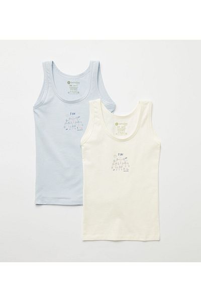 natuline Girl's Fun Cat Lycra 2-Piece Tank Top