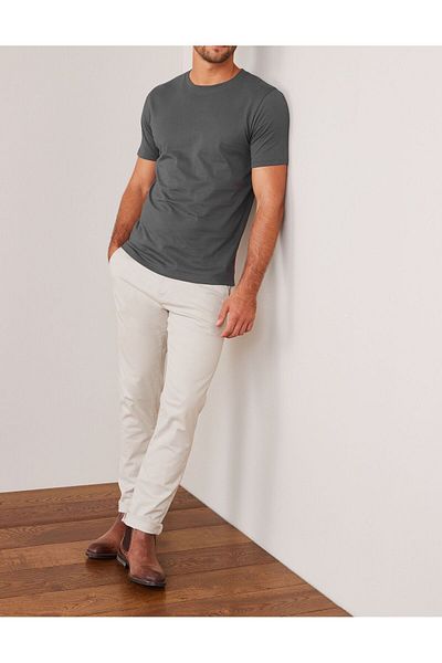 the comrades Ανδρικό μαύρο μπλουζάκι Ultrasoft Crew Neck 95% Cotton Slim Fit Slim Fit