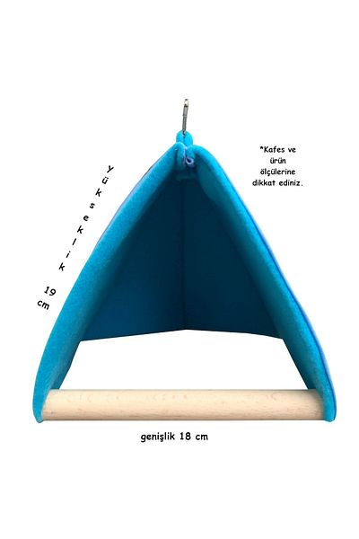 Kuşarkadaşım Monk & Monk Parrot Sleeping Swing Blue Wind-Breaking Tent Swing