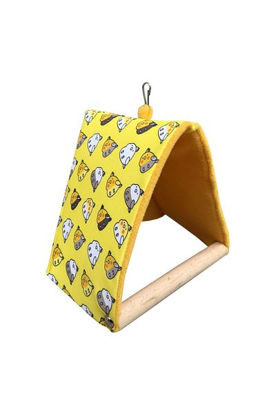 Kuşarkadaşım Cockatiel Sleeping Swing Yellow Wind-Breaking Tent Swing
