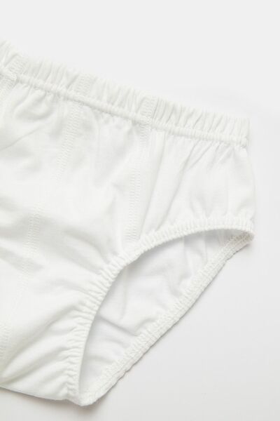 natuline Chiloți albi din bumbac organic pieptănat pentru băiat, pachet de 3