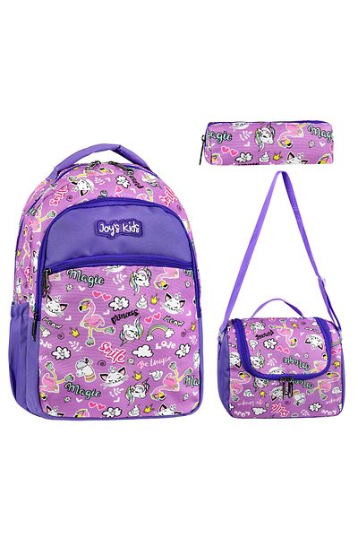 CAKARD Geanta pentru școala primară JOY'S KİDS - Set de 3 pentru nutriție și suport pentru creion