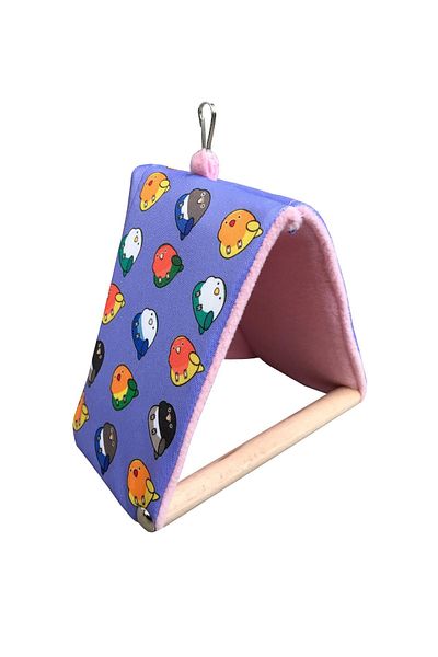 Kuşarkadaşım Sevda & Lovebird Purple Sleeping Swing Wind-Breaking Tent Swing