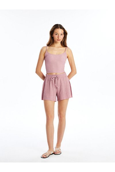 LC Waikiki Women's Crop - U Collar, Straight Straps