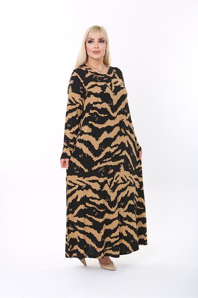 mezura tekstil Plus Size Viscose Combed Cotton - Maxi Dress Suitable for Hijab