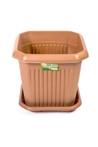 Hak Plastik Kare Saksı 7 Litre 5 Numara