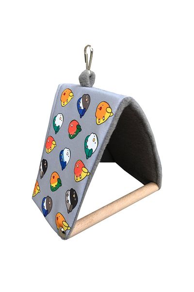 Kuşarkadaşım Sevda & Lovebird Gray Sleeping Swing Wind-Breaking Tent Swing