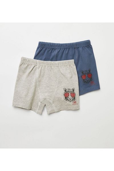 natuline Boy's Cool Tiger Lycra 2-pack Boxer