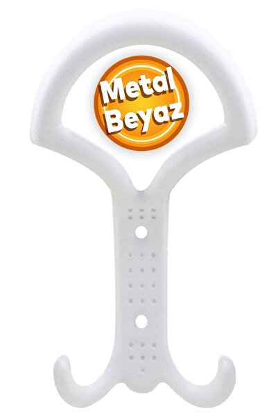 Badem10 Noktalı Portmanto Vestiyer Duvar Askısı Metal Dolap Elbise Askılığı A...