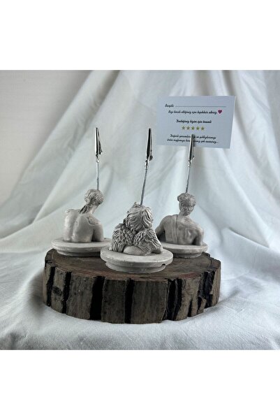 oasis decoration Mink Antique David, Cupid (Angel) and Venus Base Sculpture 3-Piece Note Holder Set, Photo Holder