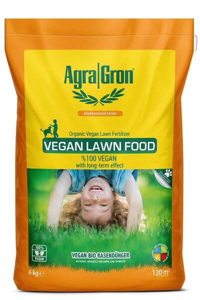 AgraGron Çim Gübresi 6 Kg Doğal Çim Coşturan Gübre Vegan Bitkisel Menşeli Alman Lisanslı