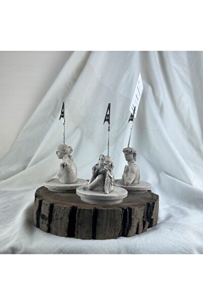 oasis decoration Mink Antique David, Cupid (Angel) and Venus Base Sculpture 3-Piece Note Holder Set, Photo Holder