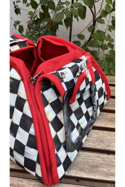 Çengelli İğne Oil Painting Patterned Pot Carrying Bag