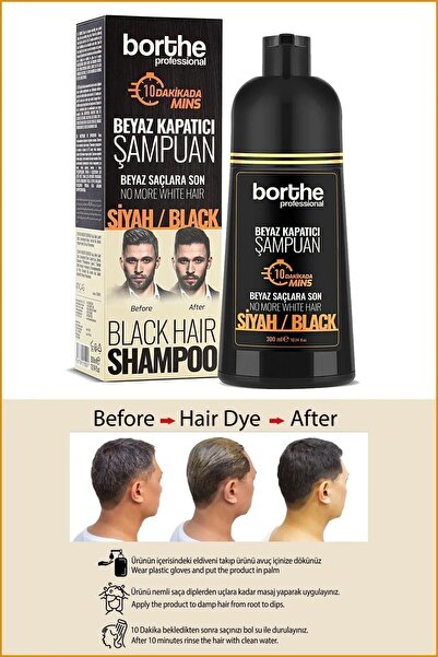 Fontenay Beyaz Saçlar Için Siyah Şampuan Black Hair Shampoo Siyahlaştırıcı 300ml
