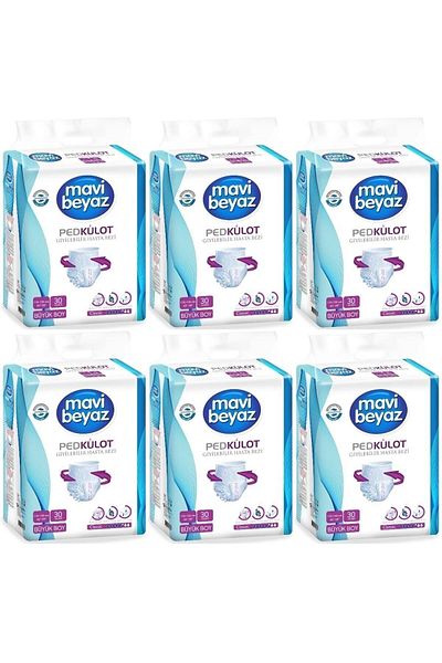 Mavi beyaz Pad Absorbent Panties Patient Diapers Large 180 Pieces