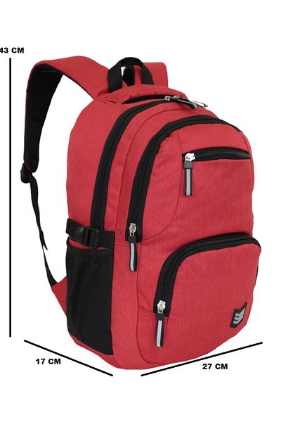 Relaxion Claret Red School Backpack 2051
