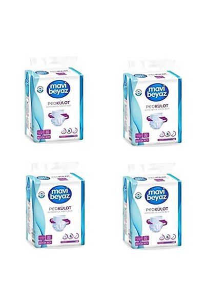 Mavi beyaz Pad Panties Large Size Panty Diapers 120 Pieces